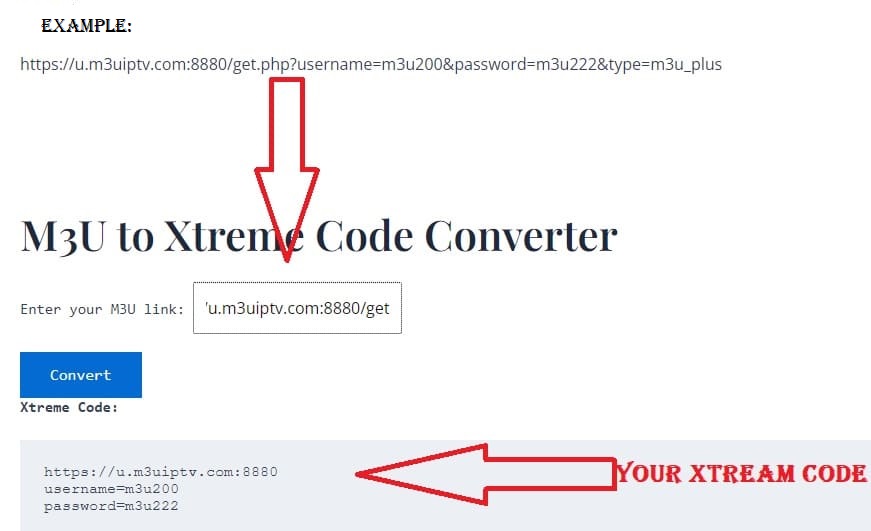 M3u Link to Code Xtreame